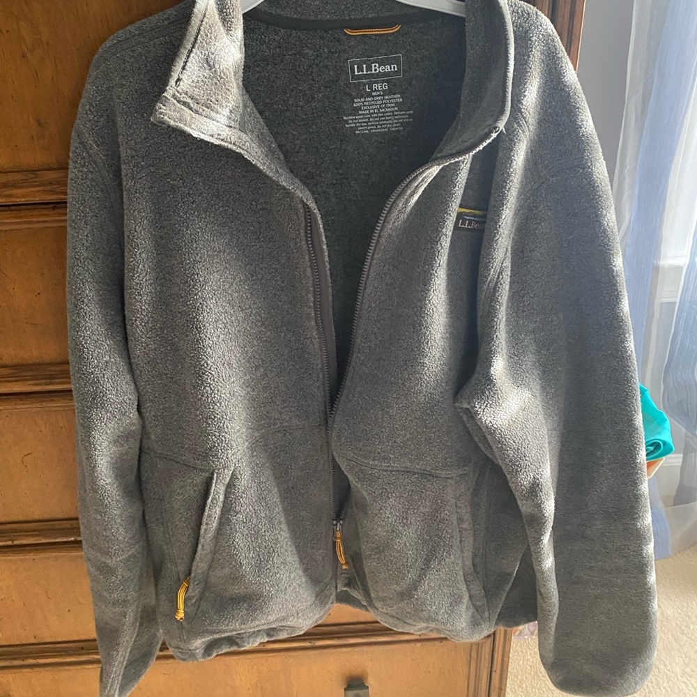 L.L. Bean Charcoal Full-Zip Fleece